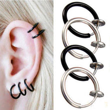 Load image into Gallery viewer, Hot Sale 2pcs Invisible No Ear Hole Earrings Clip Nose Ring Belly Button Ring For Unisex Punk Wind Accessories