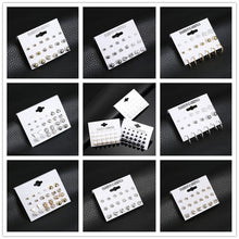 Load image into Gallery viewer, 2019 New Hot Sell Small Stud Earrings Set For Women Girl Punk Stud Earrings Set Personality Party Jewelry Fashion Brincos