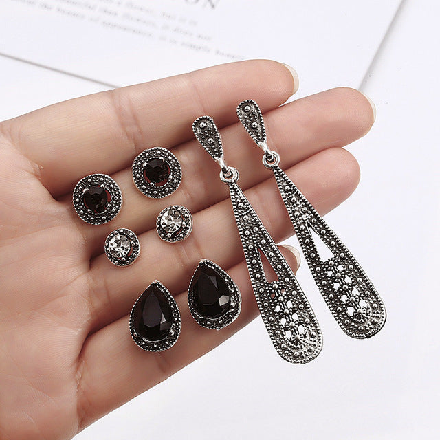 2019 New Hot Sell Small Stud Earrings Set For Women Girl Punk Stud Earrings Set Personality Party Jewelry Fashion Brincos