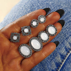 2019 New Hot Sell Small Stud Earrings Set For Women Girl Punk Stud Earrings Set Personality Party Jewelry Fashion Brincos