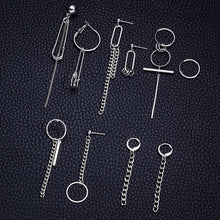 Load image into Gallery viewer, Pendientes Mujer Moda 2018 Korean Fashion Jewelry Geometric Long Tassel Stud Earrings For Women Brincos Kpop Earrings Men