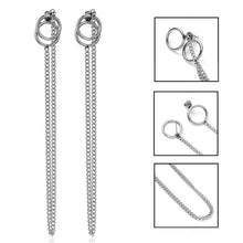 Load image into Gallery viewer, Pendientes Mujer Moda 2018 Korean Fashion Jewelry Geometric Long Tassel Stud Earrings For Women Brincos Kpop Earrings Men